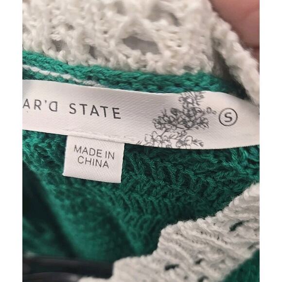 Poppy Crocket Tie Back Top In Green Altar'D State Size Small - Picture 2 of 3